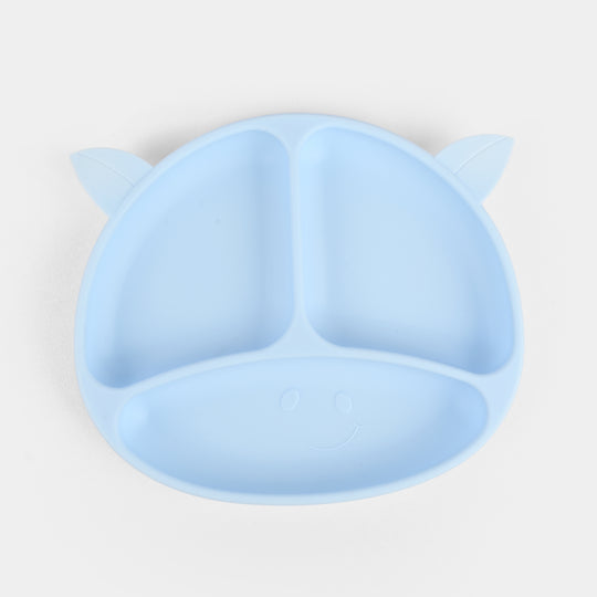 Baby Silicone Plate with Fork & Spoon Set