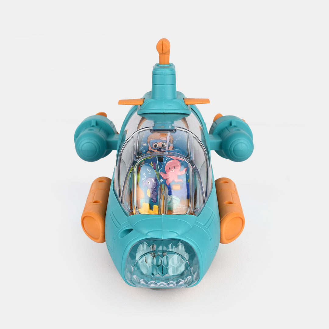 Electric Transparent Gear Submarine Toy for kids