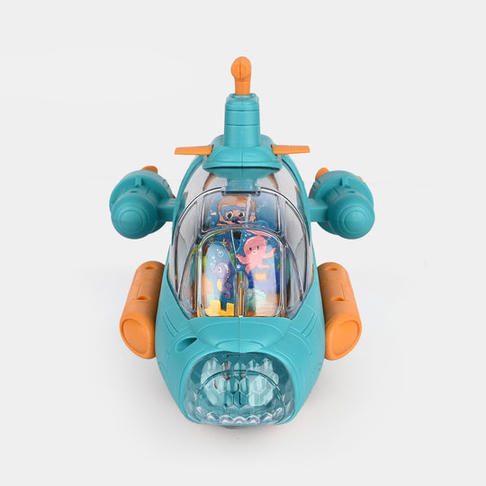 Electric Transparent Gear Submarine Toy for kids