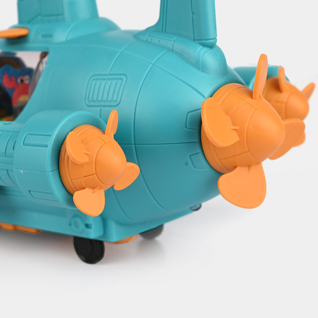 Electric Transparent Gear Submarine Toy for kids
