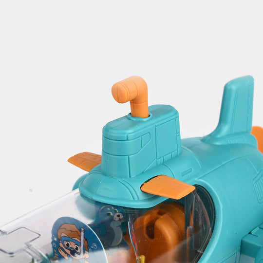 Electric Transparent Gear Submarine Toy for kids