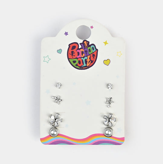 Fancy 3 Pair Stud Earring for Girls