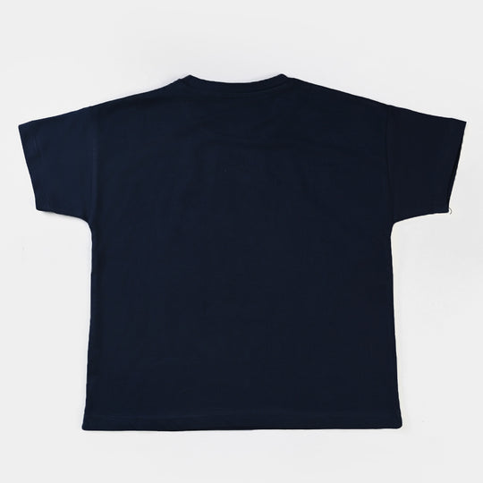 Girls Cotton Jersey T-Shirt H/S Magic-True Navy