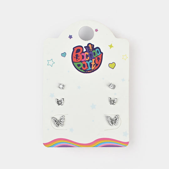 Fancy 3 Pair Stud Earring for Girls