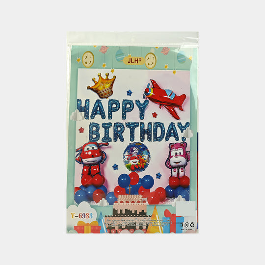 Character Theme Balloons HBD Party Decorations