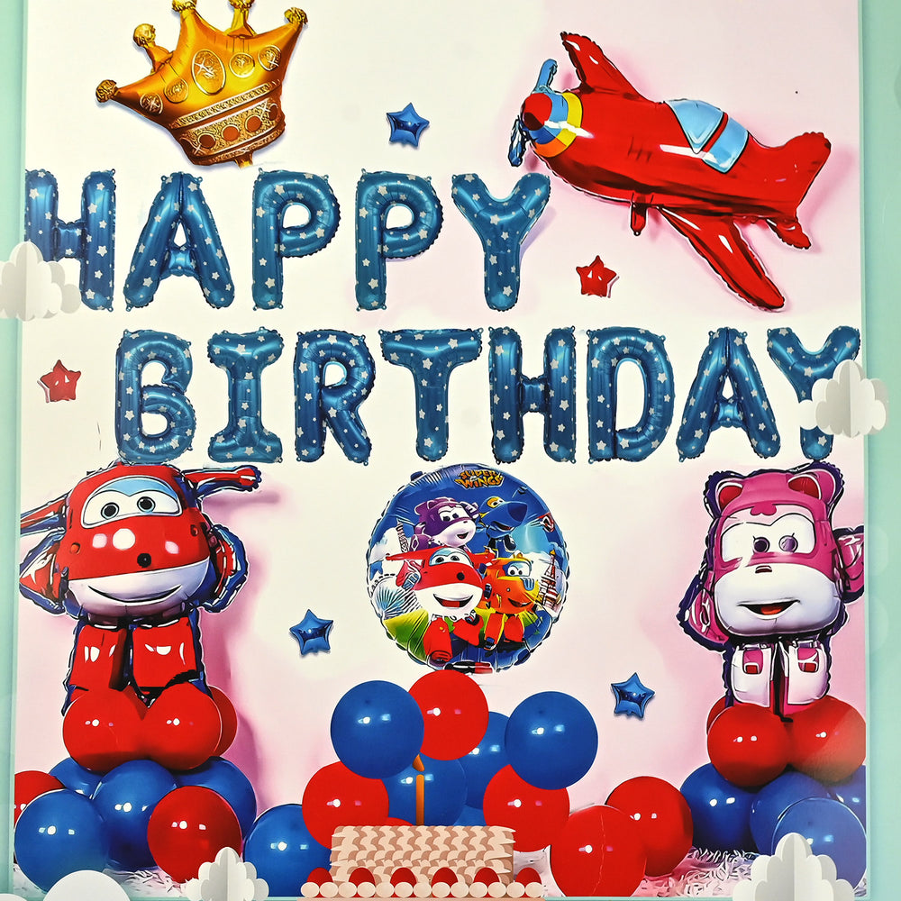 Character Theme Balloons HBD Party Decorations