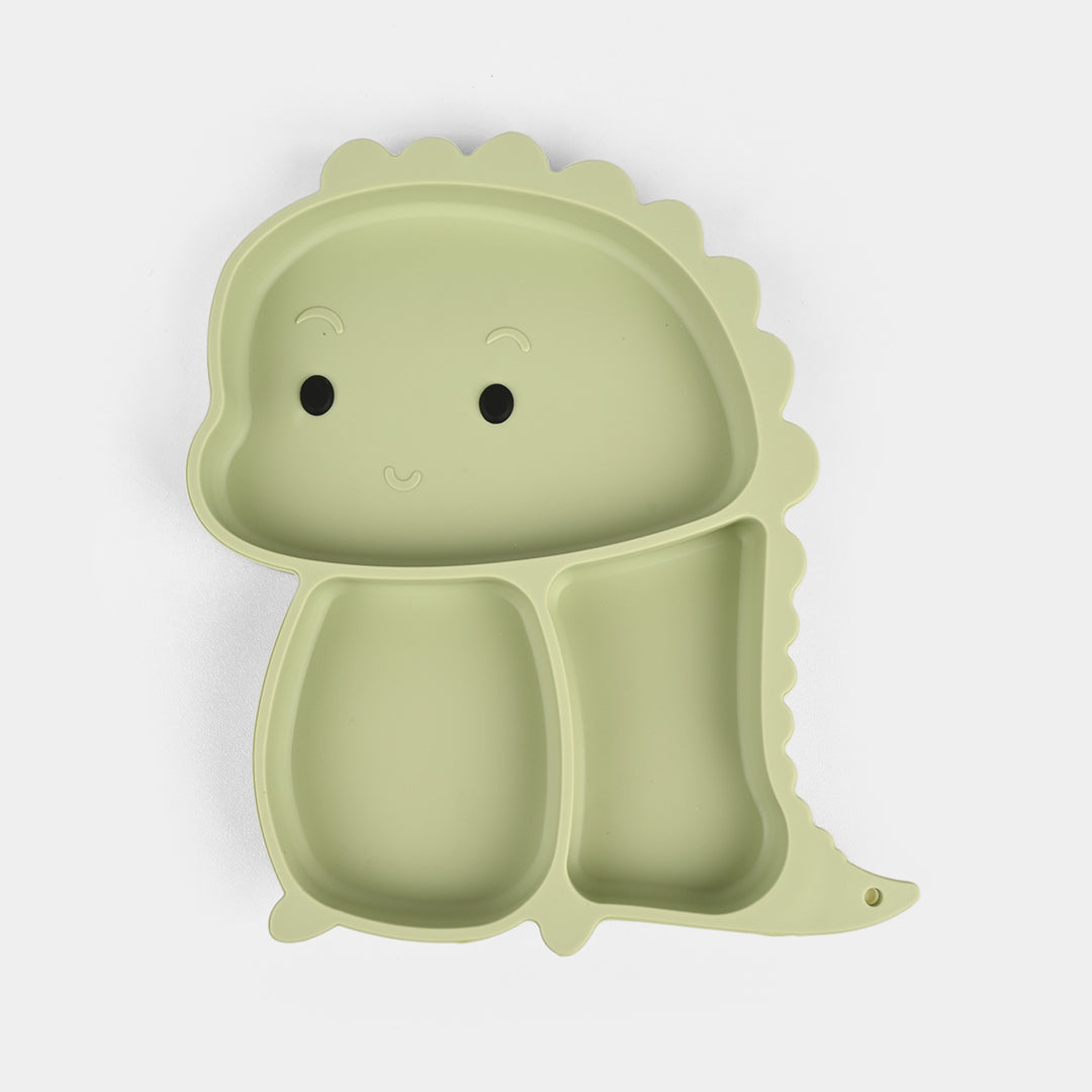 Baby Silicone Plate with Fork & Spoon Set