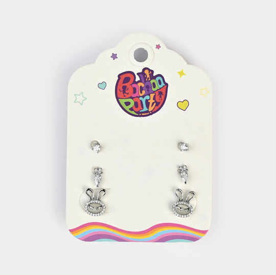 Fancy 3 Pair Stud Earring for Girls