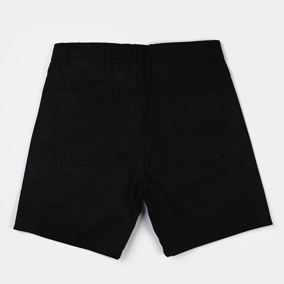 Boys Cotton Short Basic-BLACK