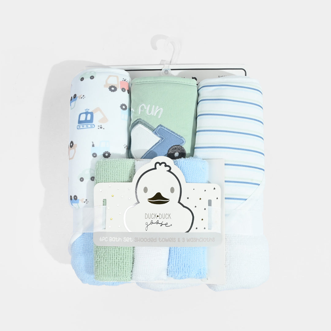 6Pcs Bath Towels & Washcloths Set