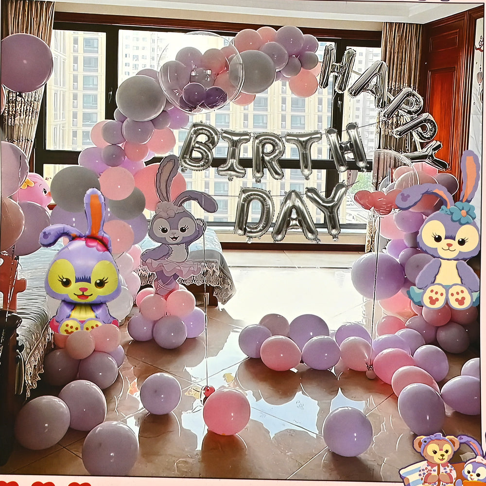 Character Theme Balloons HBD Party Decorations