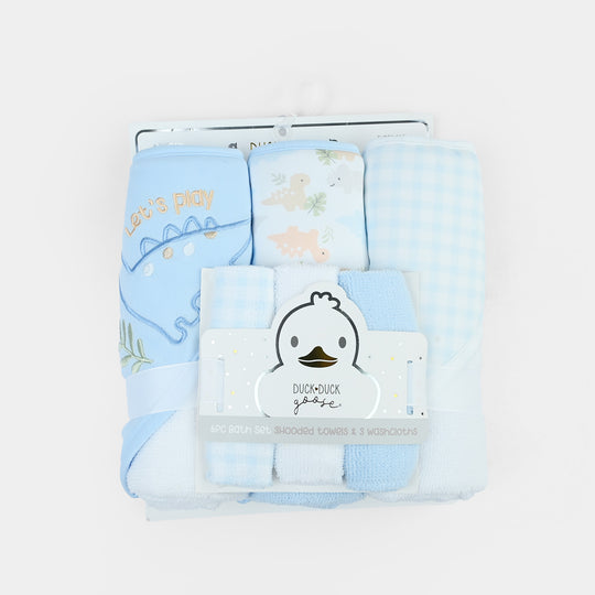 6Pcs Bath Towels & Washcloths Set