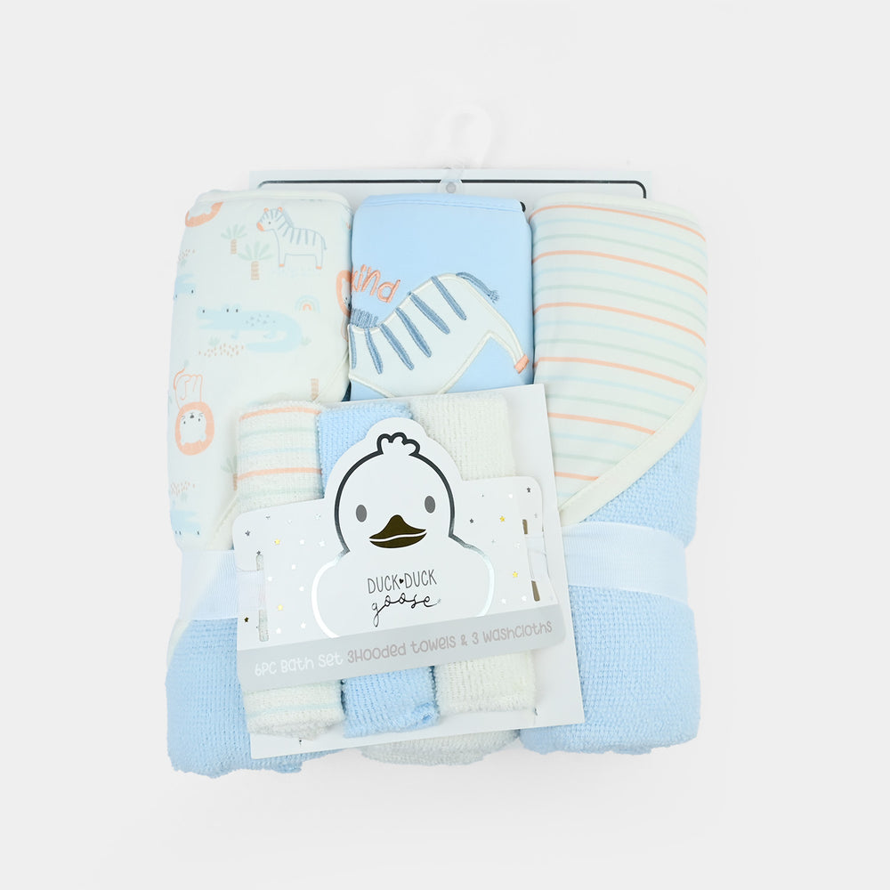 6Pcs Bath Towels & Washcloths Set