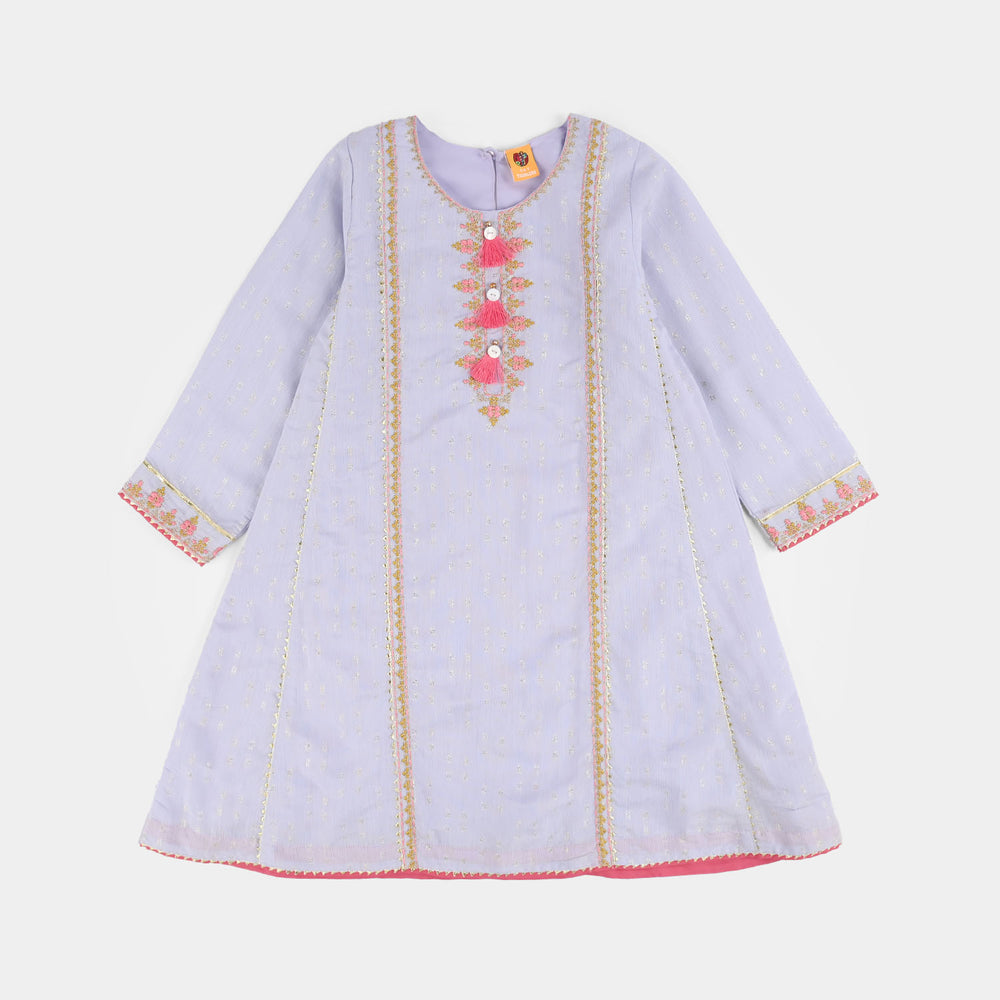 Girls Jacquard 3Ps Mahay Rang-Lilac