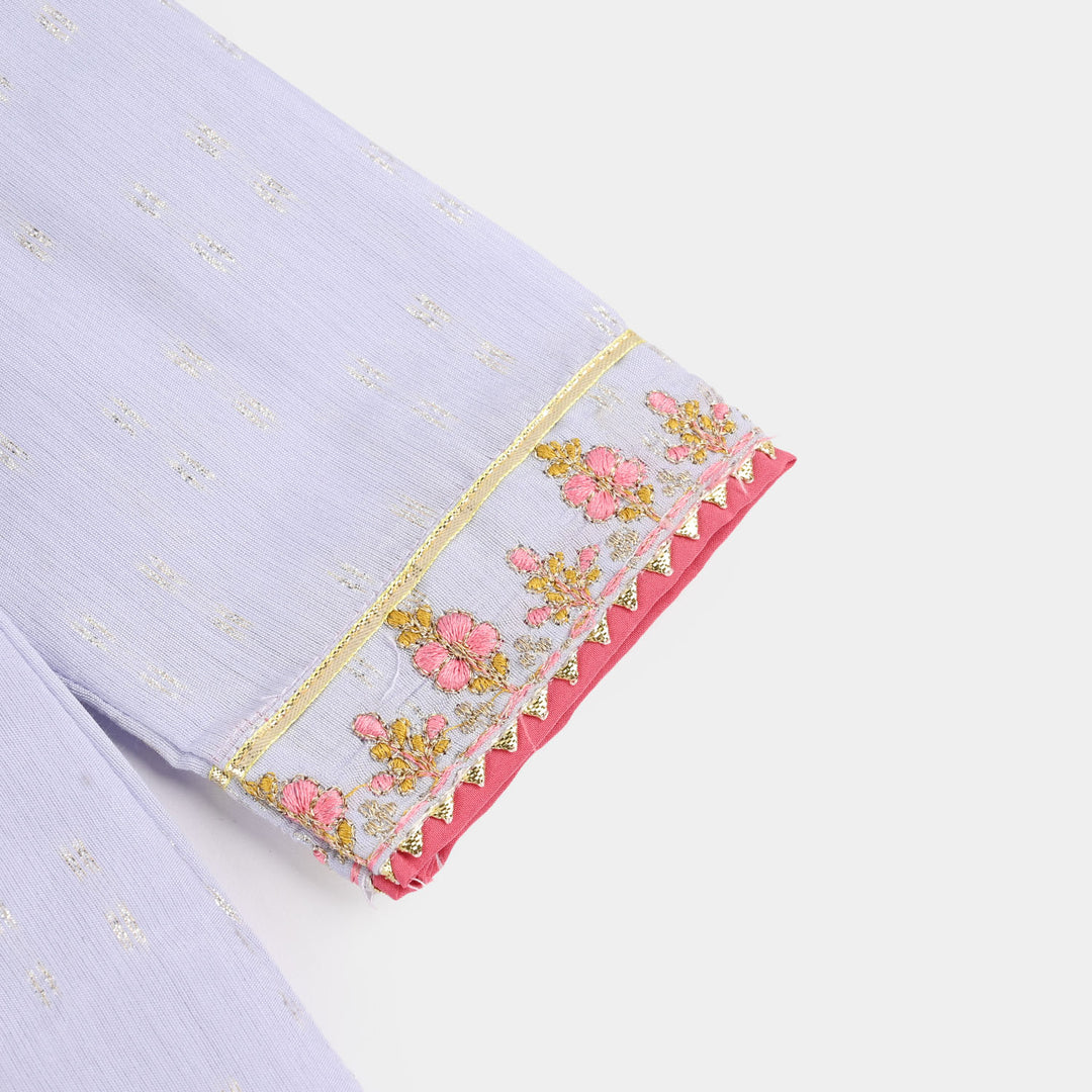 Girls Jacquard 3Ps Mahay Rang-Lilac