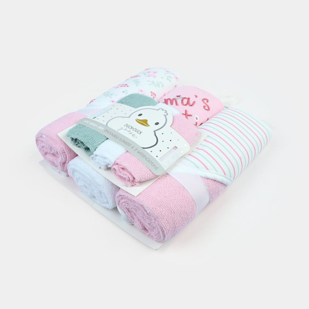 6Pcs Bath Towels & Washcloths Set
