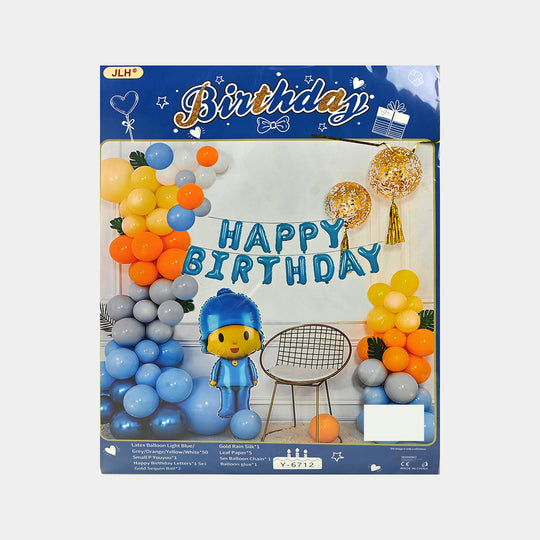 Character Theme Balloons HBD Party Decorations