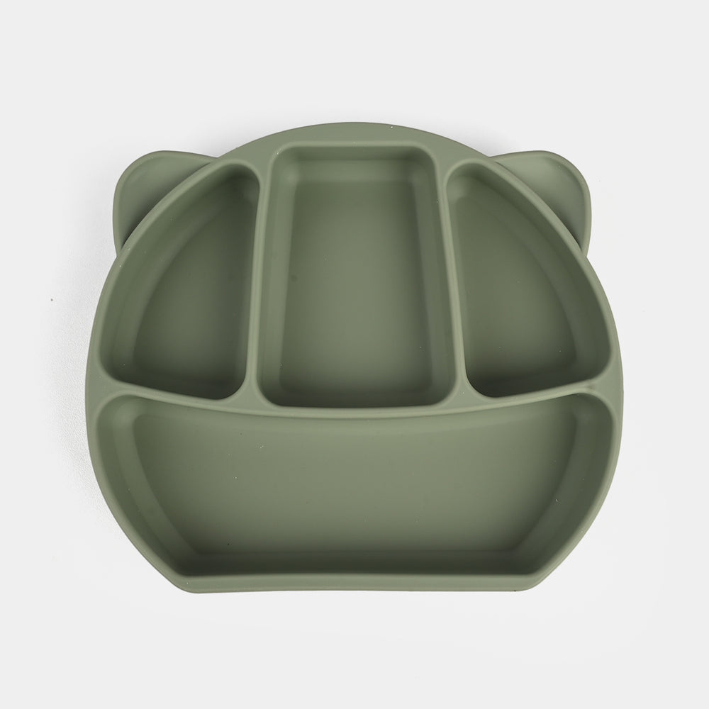 Baby Silicone Plate with Fork & Spoon Set