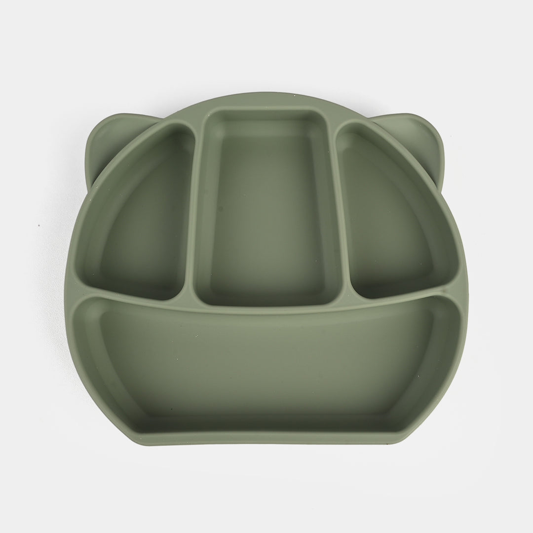 Baby Silicone Plate with Fork & Spoon Set