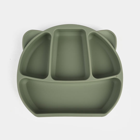 Baby Silicone Plate with Fork & Spoon Set