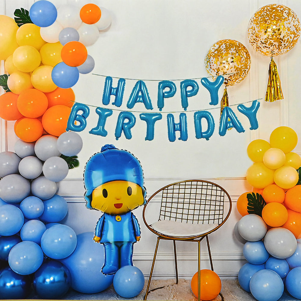 Character Theme Balloons HBD Party Decorations