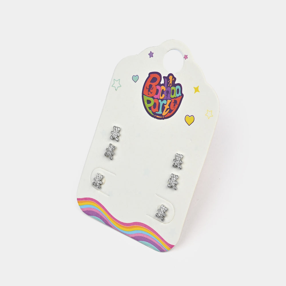 Fancy 3 Pair Stud Earring for Girls