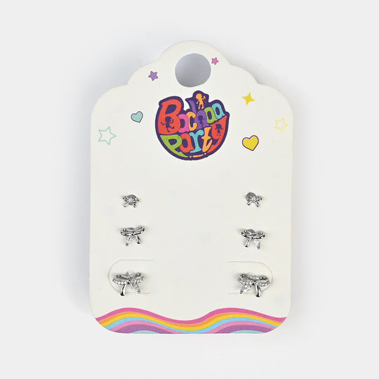 Fancy 3 Pair Stud Earring for Girls