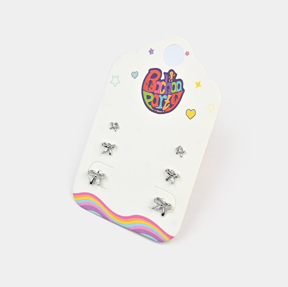 Fancy 3 Pair Stud Earring for Girls