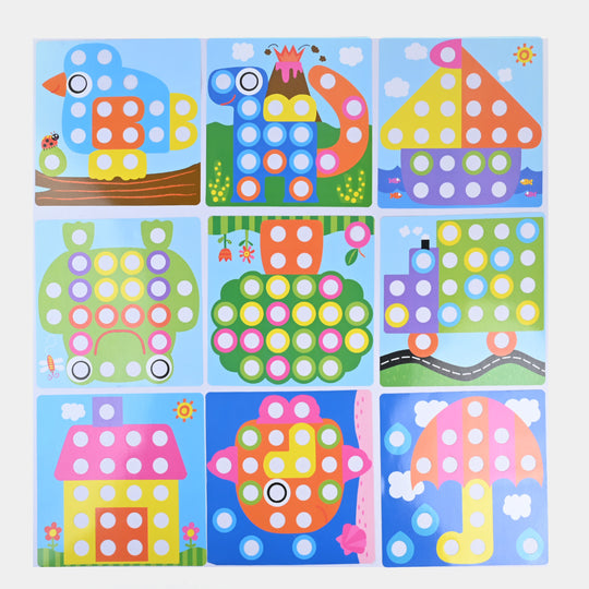 3D Puzzle Button Nail Set For Kids