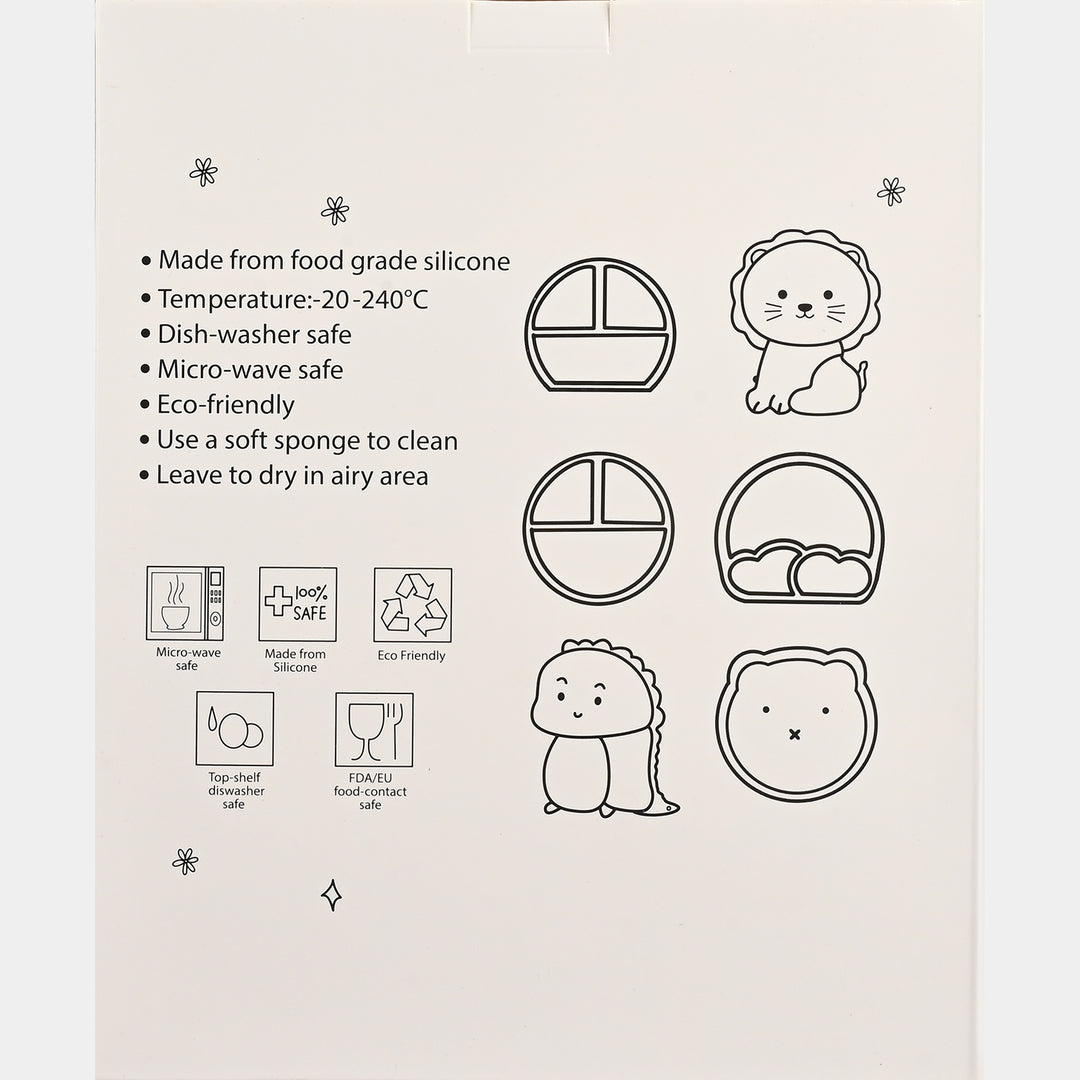 Baby Silicone Plate with Spoon & Fork