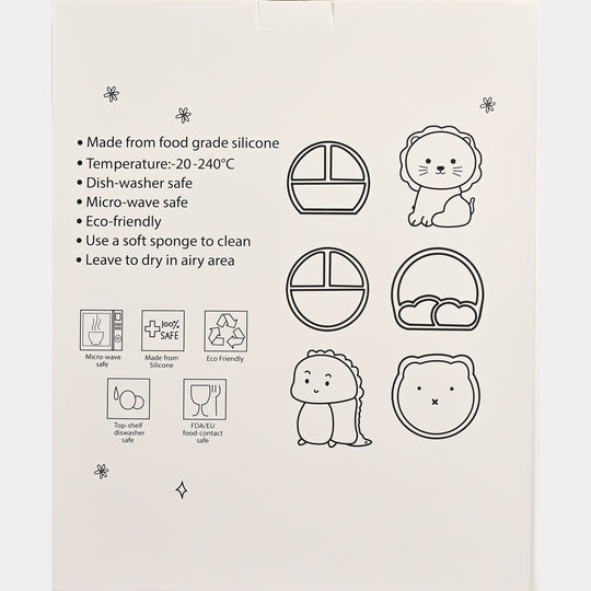 Baby Silicone Plate with Spoon & Fork