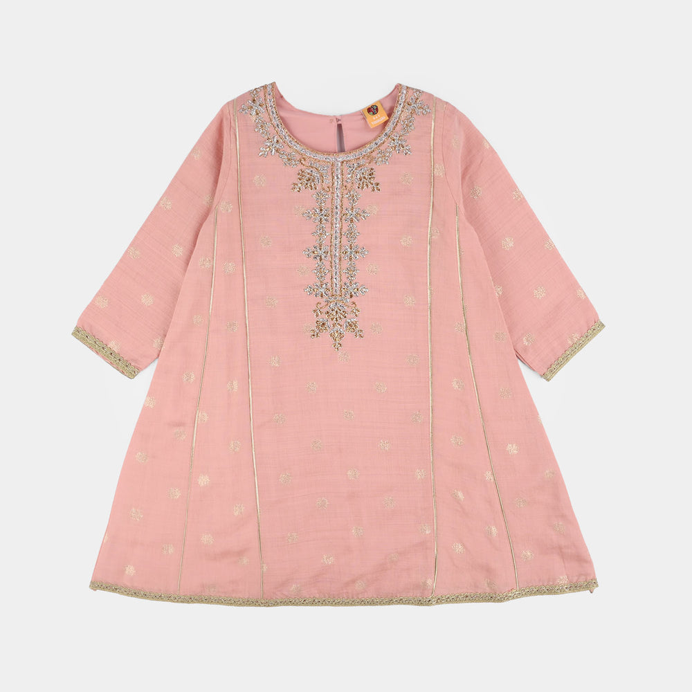 Girls Jacquard 3Pcs Jewel -Peach