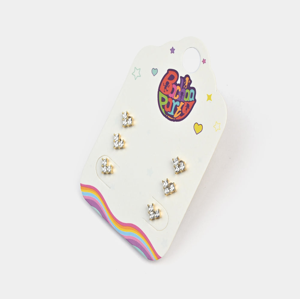 Fancy 3 Pair Stud Earring for Girls