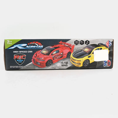 Remote Control Racing Car 3D Light For Kids