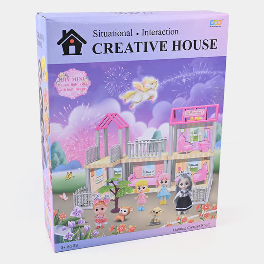 DIY Doll House Villa Set For Kids