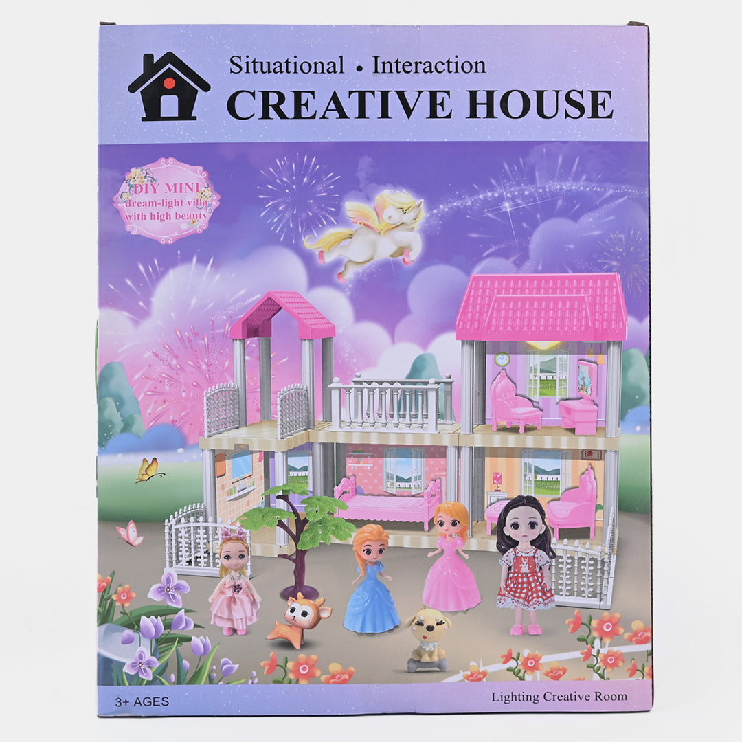 DIY Doll House Villa Set For Kids