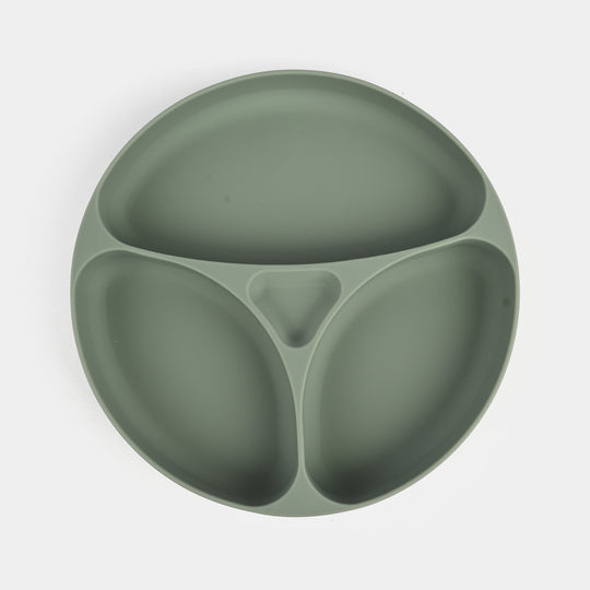 Baby Silicone Divided Plate with Spoon & Fork