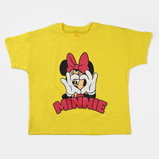 Girls Cotton Jersey T-Shirt H/S - Yellow