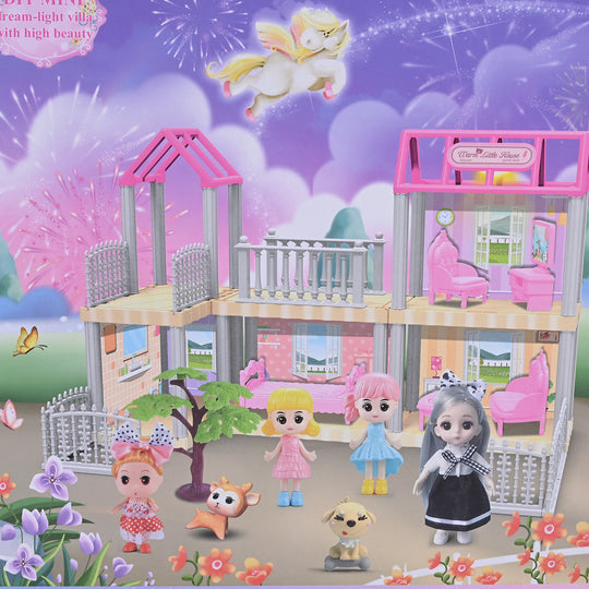 DIY Doll House Villa Set For Kids