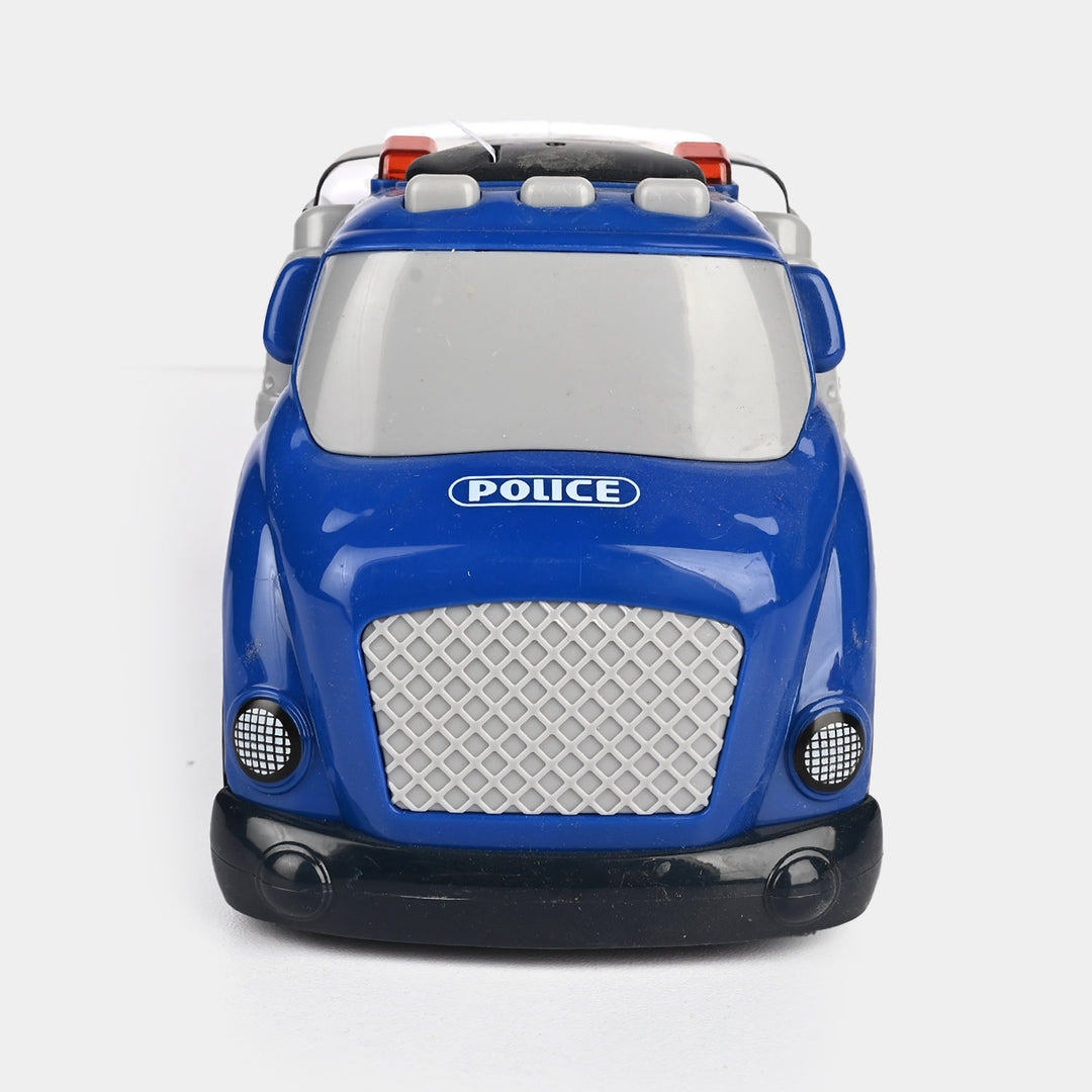 Kids' Interactive Police Rescue Truck – Friction Powered with Realistic Lights & Sound