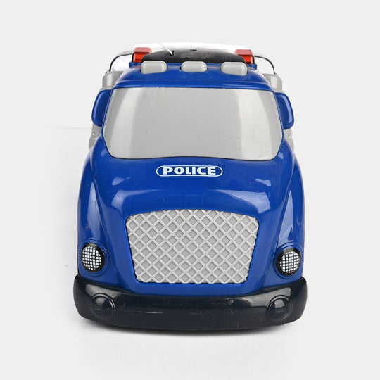 Kids' Interactive Police Rescue Truck – Friction Powered with Realistic Lights & Sound