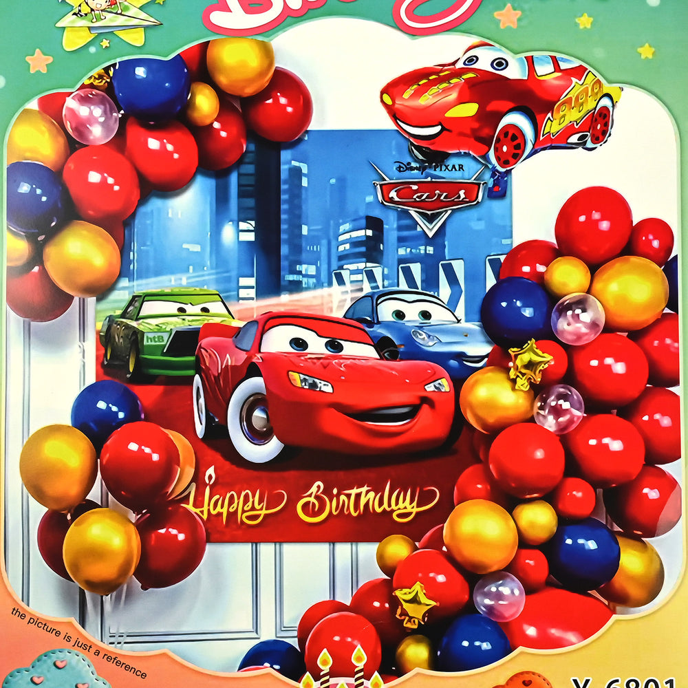 Character Theme Balloons HBD Party Decorations