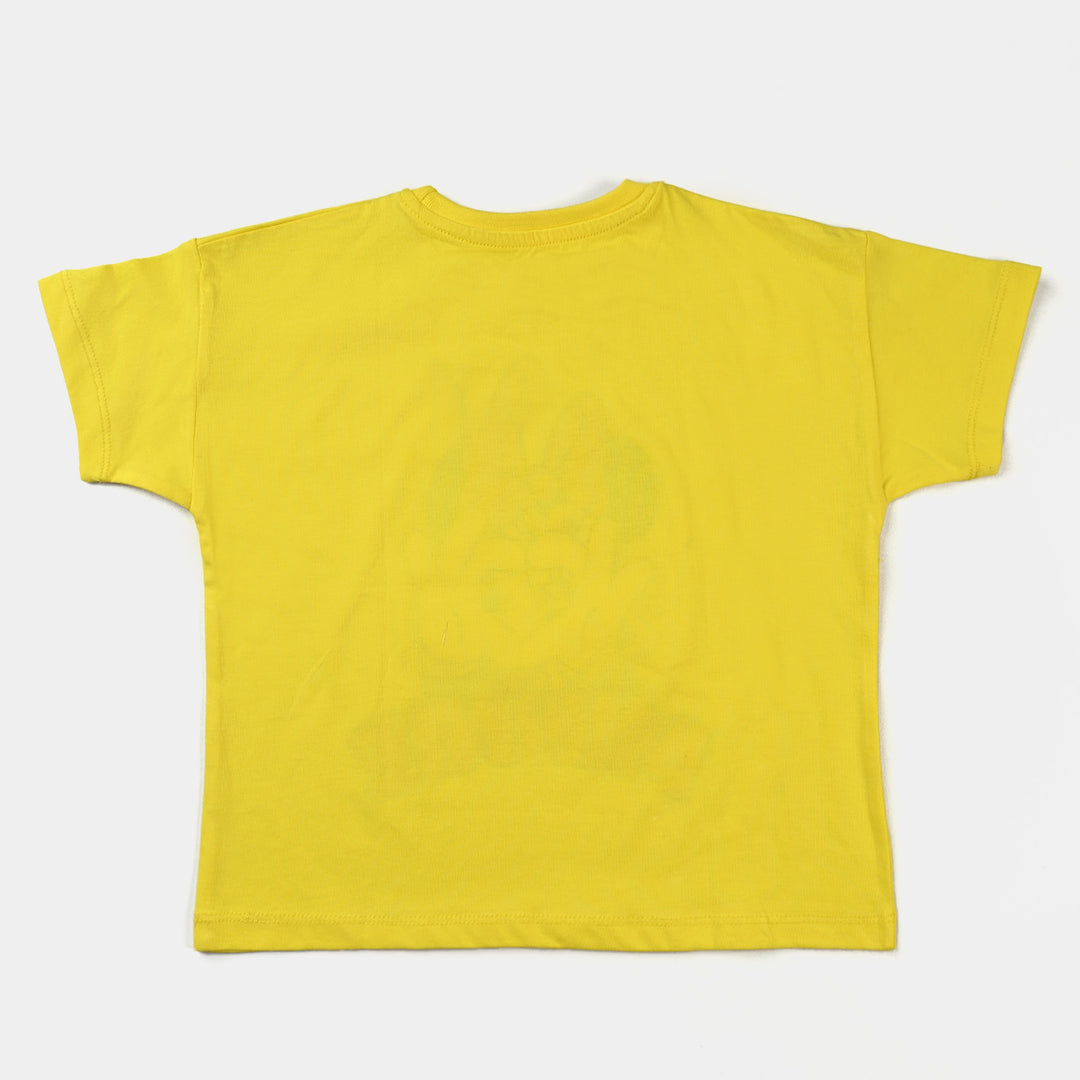 Girls Cotton Jersey T-Shirt H/S - Yellow