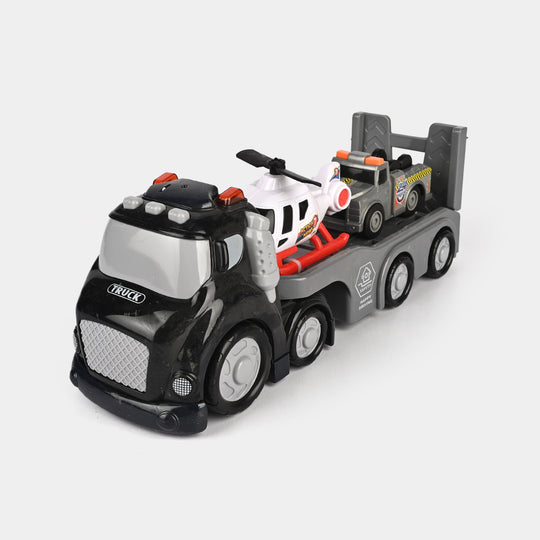 Kids' Interactive Police Rescue Truck – Friction Powered with Realistic Lights & Sound