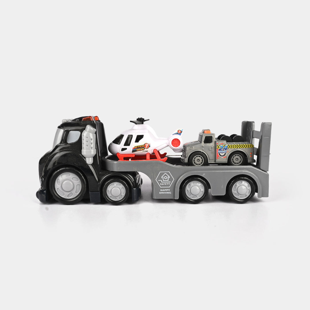 Kids' Interactive Police Rescue Truck – Friction Powered with Realistic Lights & Sound