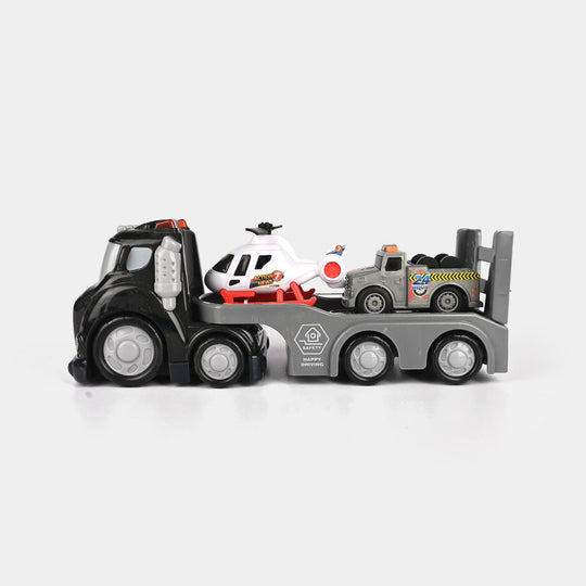 Kids' Interactive Police Rescue Truck – Friction Powered with Realistic Lights & Sound