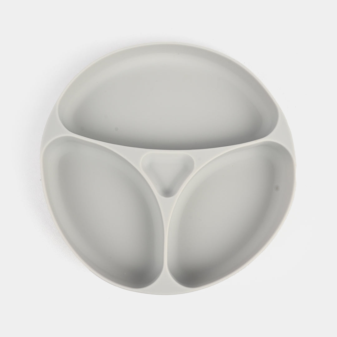 Baby Silicone Divided Plate with Spoon & Fork