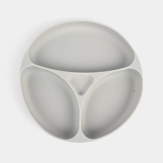 Baby Silicone Divided Plate with Spoon & Fork