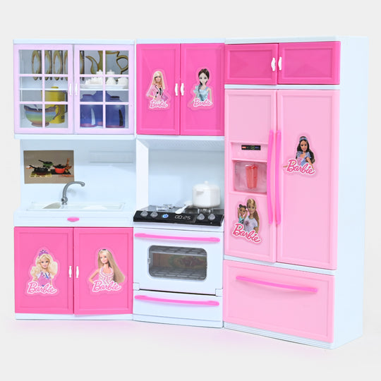Kitchen Play Set With Sound & Light For Girls