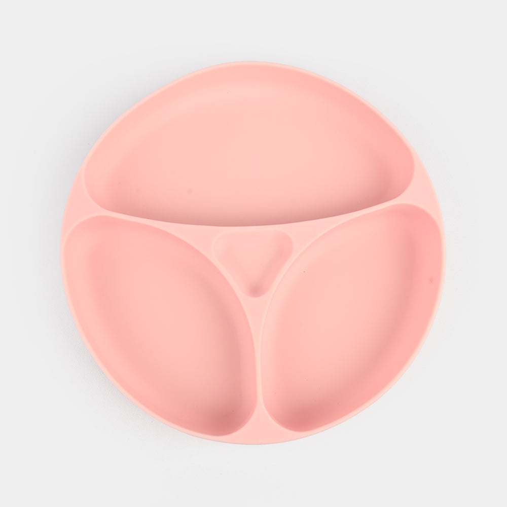 Baby Silicone Divided Plate with Spoon & Fork